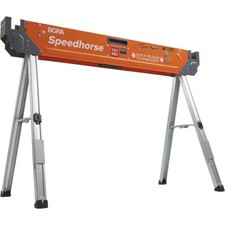 Soporte de mesa de caballo de banco de alta resistencia - Bora Portamate Speedhorse Sawhorse paquete de 2