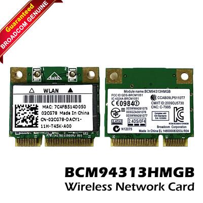 Lot 50 Dell Inspiron 1121 WLAN 802.11n Card Mini PCI-e DW1504 Wireless 2CG78