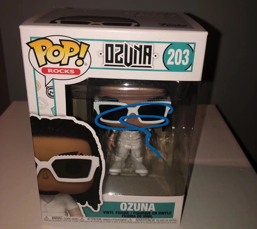 Ozuna Pop Rocks #203 Signed Autographed Funko Pop Beckett Bad Bunny E4