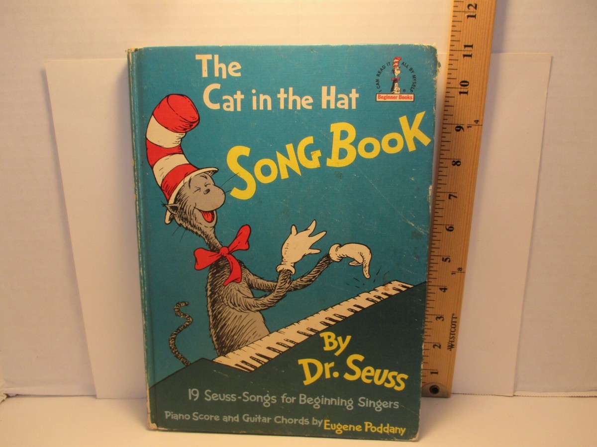 children's poetry CAT IN THE HAT SONG BOOK by DR SEUSS hc 1967