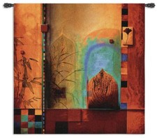 53x53 GARDEN ENSEMBLE Bamboo Asian Tapestry Wall Hanging