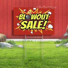 Blowout Sale Advertising business Lawn Yard Sign Single-Sided with metal H-Stake