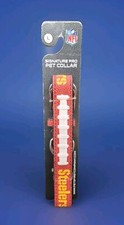 Pittsburgh Steelers Dog Collar 1" Wide Adjustable 30" Large NFL New