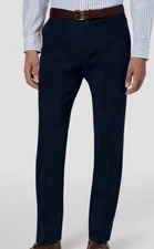 $95 Tommy Hilfiger Men's Blue Modern-Fit Solid Trousers Dress Pants Size 40W 32L