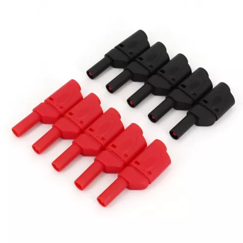 20x ummantelte voll isolierte Sicherheit 4 mm Stecker stapelbare Bananenstecker Steckverbinder USA - Bild 17 von 22