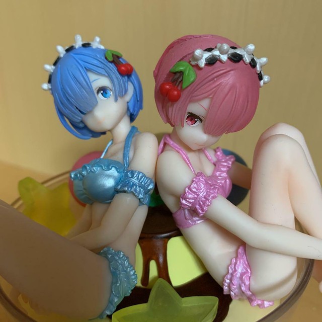 Re:Zero Ichiban Kuji Last One Rem & Ram Pudding a la mode Figure New Loose | eBay