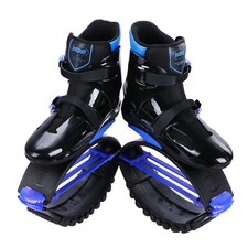 Joyfay Jumping Shoes Black-BLue Fitness Bouncy Boots Unisex, XL XXL