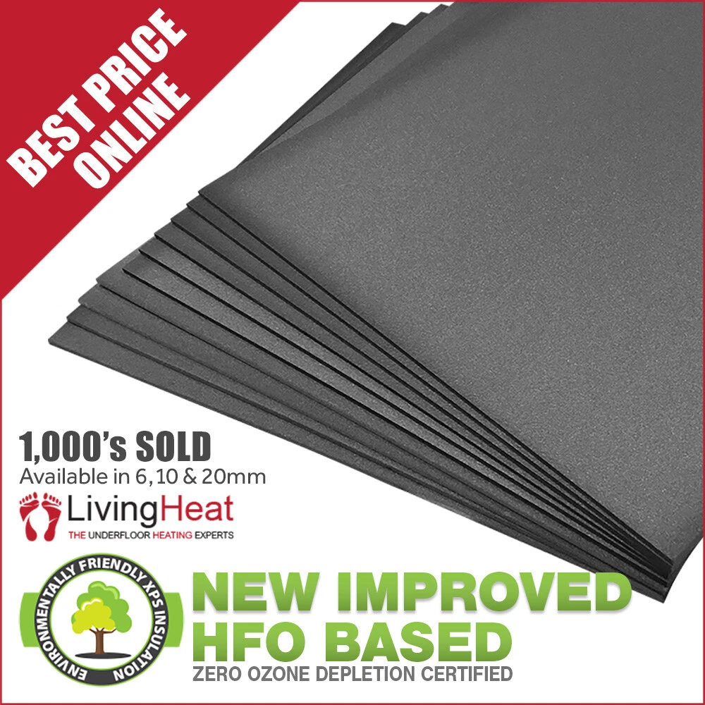 Under Tile XPS Foam Insulation Boards For All Electric Warmup Heating  System | eBay