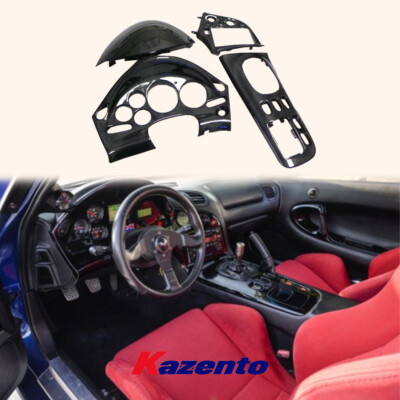 For Mazda RX7 FD3S (LHD Only) Interior Cluster Console Dash (4pcs) Carbon Fiber