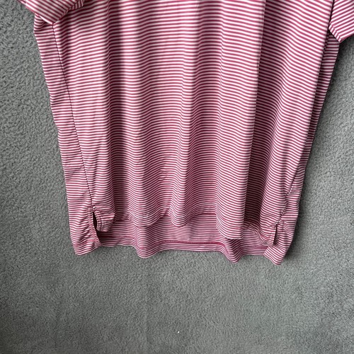 Peter Millar Shirt Mens XXL Pink Striped Summer Comfort Performance Golf Polo - Picture 8 of 13