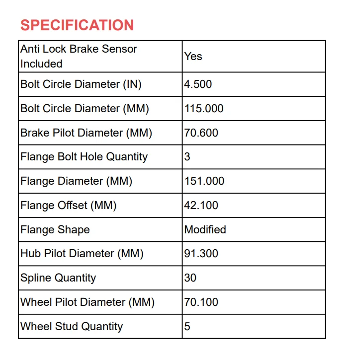 Par de cojinetes de cubo de rueda delantera para Chevy Torrent Equinox Pontiac Suzuki XL-7 VUE Foto 3 de 4