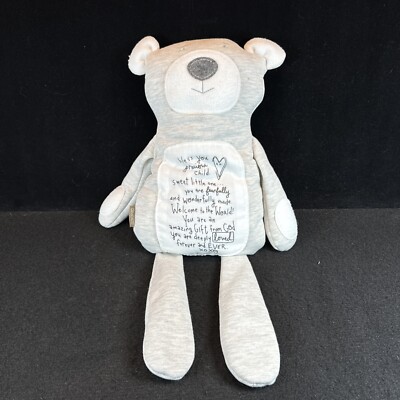Demdaco Lori Seibert Poetic Threads Bear 21'' Baby Plush Bean Stuffed
