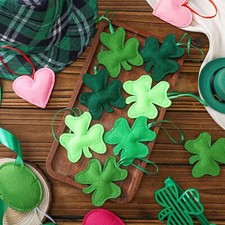 Kingdder 24 Pcs St Patrick's Day Shamrocks Heart Ornaments Easter Hanging Egg...