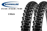 2 StüCk 27.5 Zoll Fahrrad Reifen Schwalbe Nobby Nic 27.5X2.80 Mtb 70-584 Draht