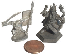 Lot 2 Ral Partha Tom Meier Pewter Figures 1988 RPG D D VTG Limited Edition VG 