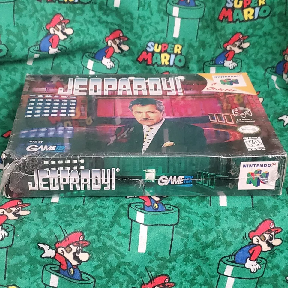Jeopardy! Nintendo 64 1988 Factory New and Sealed Shelf Wear Torn Shrink - Image 2 of 4