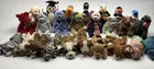 Vintage TY Beanie Babies Lot Of 25 Cats, Dogs, Birds, Bears