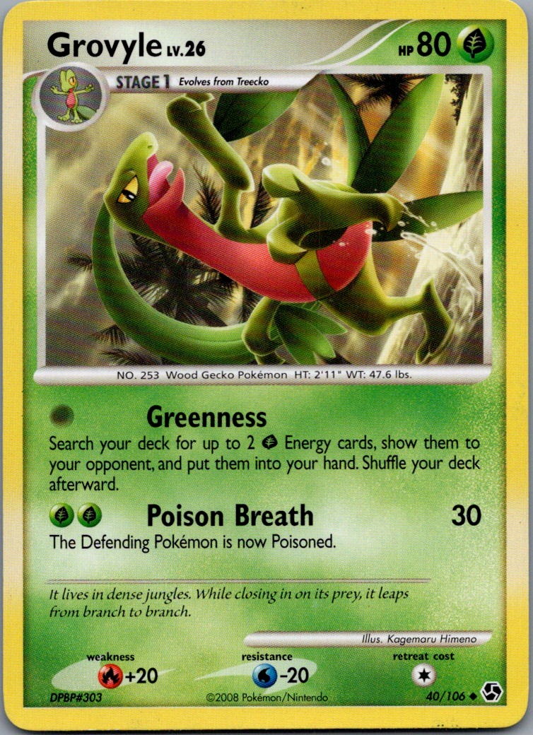 Grovyle Uncommon Great Encounters 40/106 NM