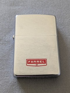 VINTAGE 1964 FARREL FOUNDRY & MACHINE COMPANY ANSONIA CT ZIPPO LIGHTER RARE