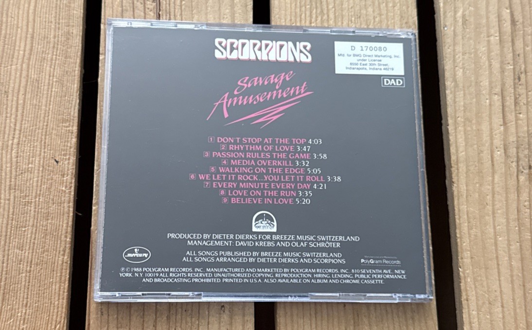 Savage Amusement by Scorpions (Germany) (CD, 1988, Island/Mercury