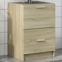 Bad Waschbeckenunterschrank Sonoma-Eiche 40X37X59 Cm Holzwerkstoff