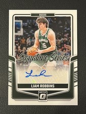 Liam Robbins 2024-25 Donruss Optic Auto Signature Series Bucks