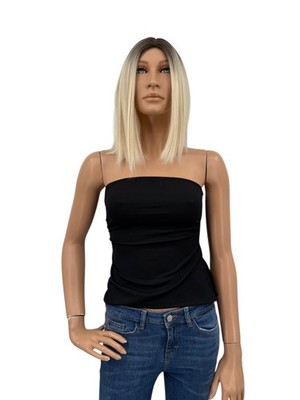 Pull & Bear top schulterfrei bandeau Schwarz Größe xs neu