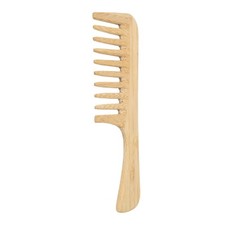 Bamboo Wide Tooth Comb with Handle Large Tooth Hair Shampoo Detangling Hair Comb