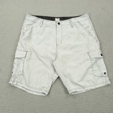 Oakley Frogyle Swim Trunks 36 Mens Light Grey Ripstop Cargo Hybrid Shorts Y2K 9"