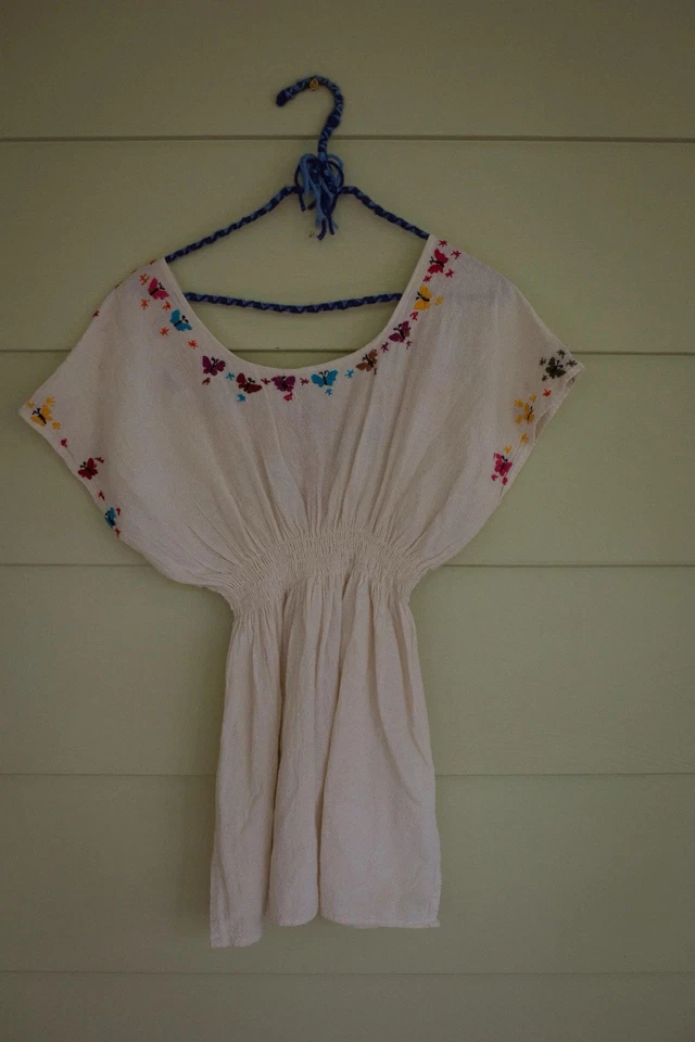 Blusa boho para mujer S/M vintage mexicana bordada a mano S/M años 70’s Foto 3 de 3