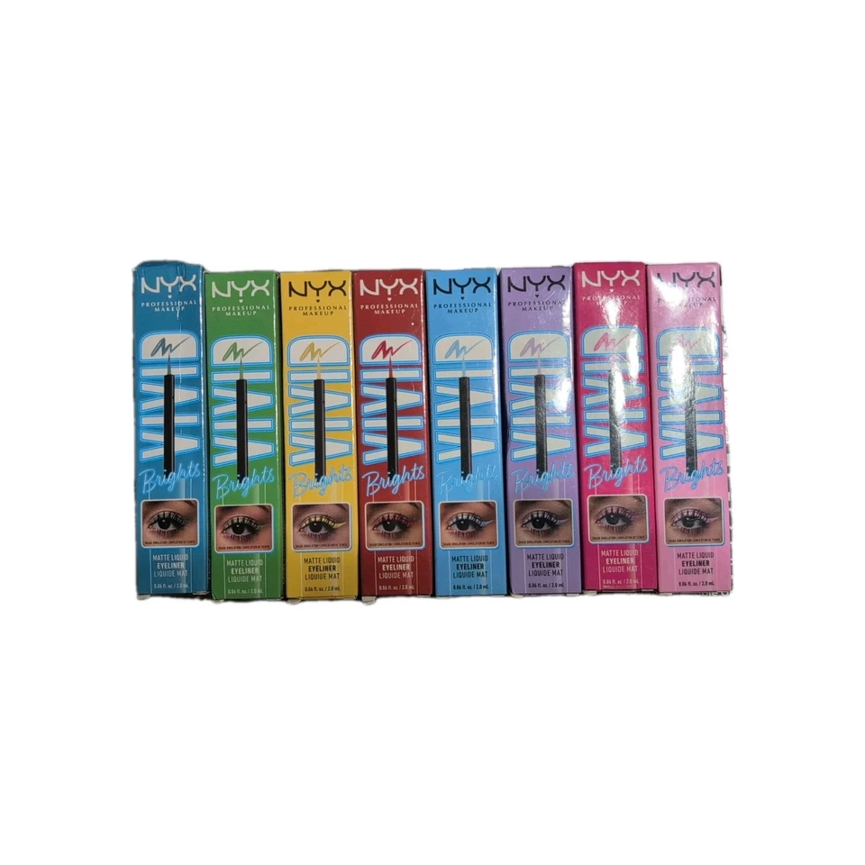 (Lot Of 25) NYX Vivid Brights Matte Liquid Eyeliner - 0.06fl.oz/2.0ml - Sealed - Image 2 of 2