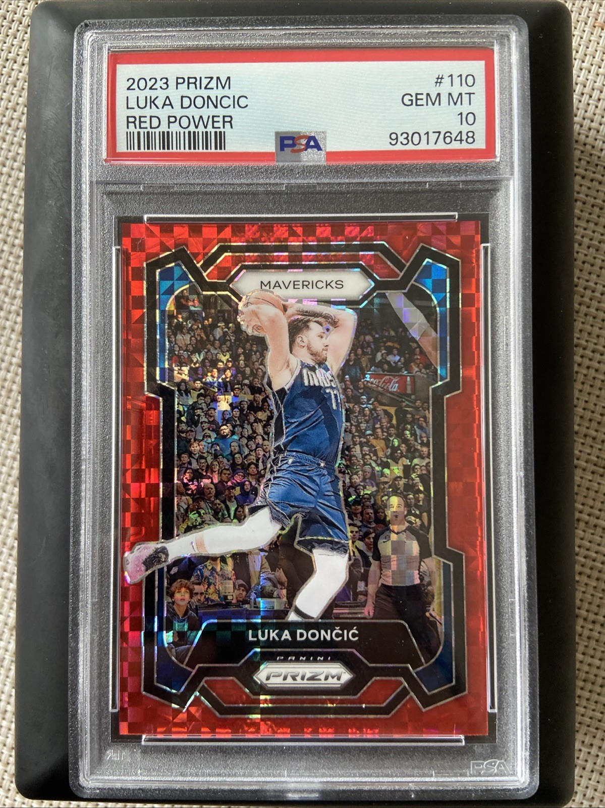 2023-24 Panini Prizm Prizms Red Power Luka Doncic #110 DallasMavericks /75