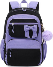 School Backpack for Teen Girls, Cute Corduroy Backpack for Elementary
