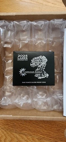 2025 American Silver Eagle Laser Engraved Privy Proof Coin w/Box & COA - 25EALE