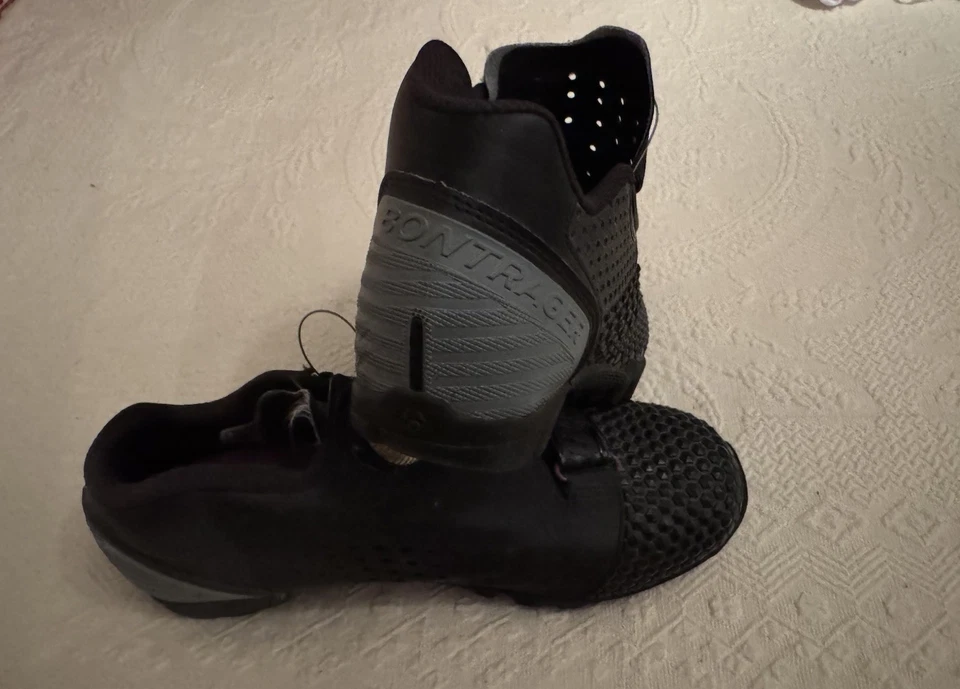 Sapatos de ciclismo Bontrager personalizado MTB cascalho dourado BOA roxo preto tachas 39 W 7,5 - Imagem 2 de 4