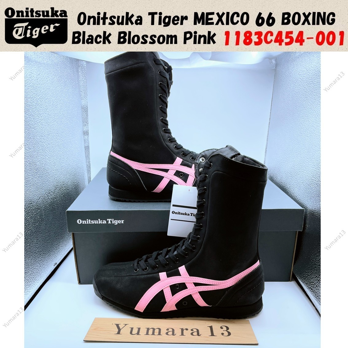 Onitsuka Tiger MEXICO 66 BOXING Black Blossom Pink 1183C454-001 | eBay