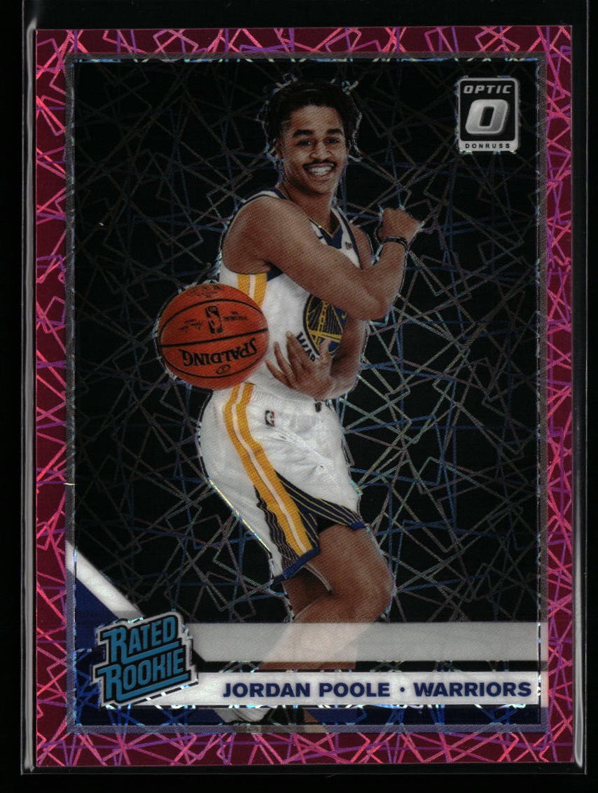Jordan Poole 2019-20 Donruss Optic #169 Pink Velocity Prizm #/79 Rated Rookie