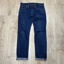 Levi’s 511 Selvedge Denim Jeans, Navy Indigo Blue, Size Mens W32 L32