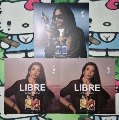 Dua Lipa Lenny kravitz LIBRE Perfume Promo Display Lot YVES SAINT LAURENT YSL