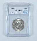 Photo of a 1954-S Washington Carver Commemorative from an eBay listing that sold on Jun 8, 2026