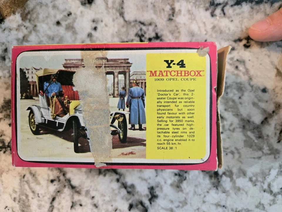 Opel Matchbox Lesney años 60 antaño Y-4 1909 cupé - vintage con caja original Foto 3 de 4