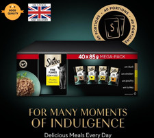 40 x 85g Sheba Fine Flakes Adult Wet Cat Food Pouches Mixed Fish in Jelly 5.51 per kilo