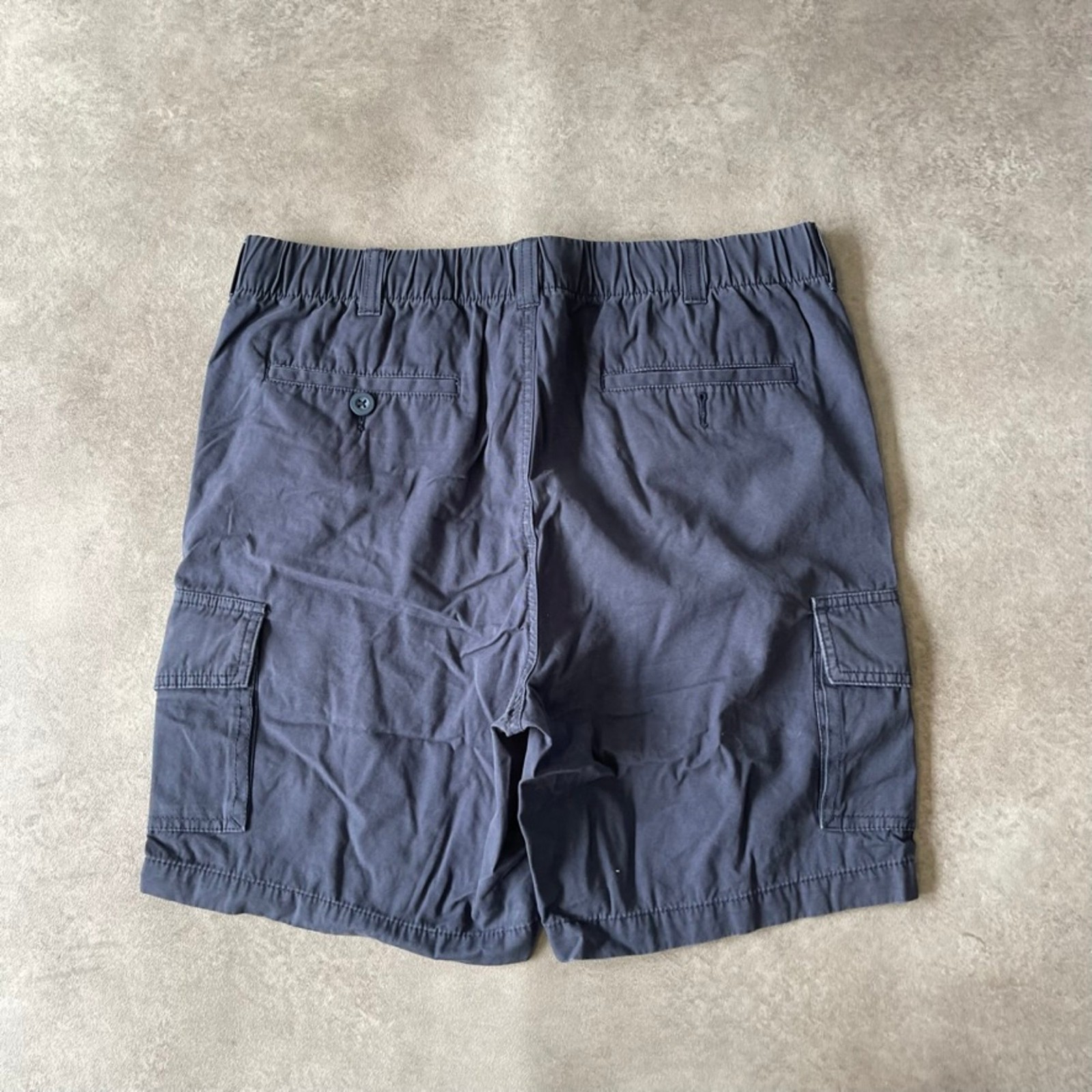 Vintage Cargo Shorts Mens 36" Y2K Relaxed Fit Workwear Bottoms, Grey image 2