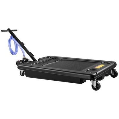 Uimoso 17-Gallon Low Profile Oil Drain Pan with Electric Pump and Metal Cart