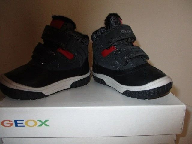 NIB Geox Baby Boys' Omar Wpf Waterproof Dark Gray/Red Shoes Size 4.5 US - Image 3 of 4