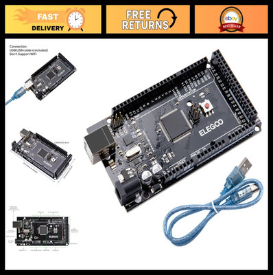 Mega R3 ATmega 2560 Board with USB Cable for Arduino IDE Projects - RoHS Complia