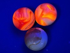 Vintage UV Cadmium Marbles Swirl JABO Akro Fluorescent Longwave 365 nm LW READ