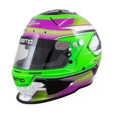 Zamp H760C39L, RZ-70E Switch Helmet, Large, Green/Purple, Snell SA2020
