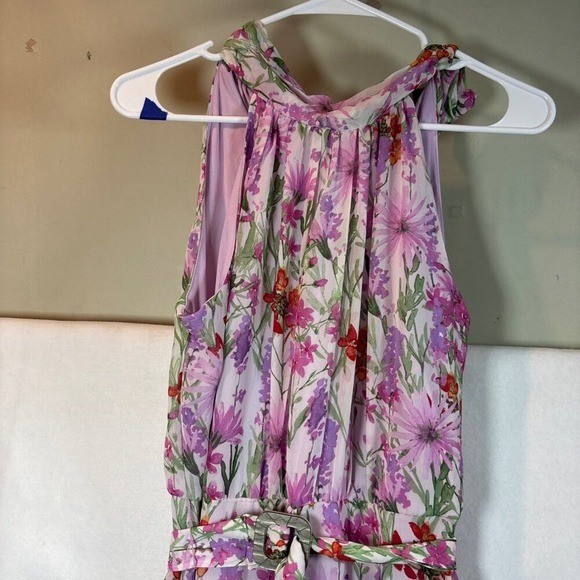 taylor petite halter belted tiered floral maxi dress Ann Taylor Halter Floral Maxi Dress Size 8 Pirouette Women's