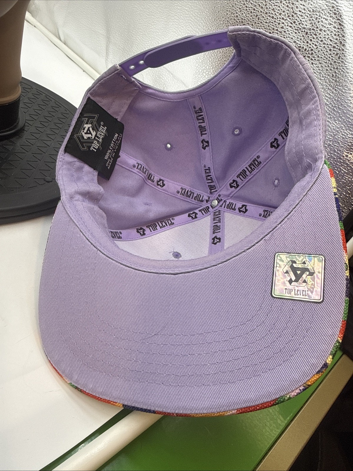 Top Level DRIP Snapback Hat LAVENDER Embroidered … - image 11
